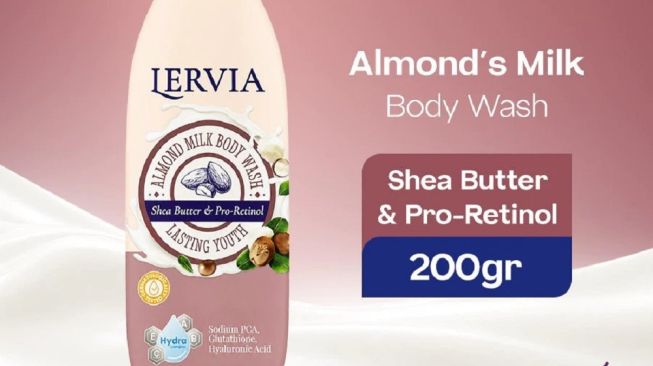 Lervia Almond Milk Body Wash Shea Butter and Pro-Retinol (Shopee)