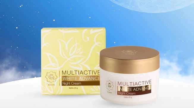 Lembapkan Wajah Pakai Viva Queen White Advance Night Cream (Shopee)