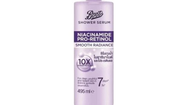 Boots Shower Niacinamide Pro Retinol Smooth Radiance (Shopee)
