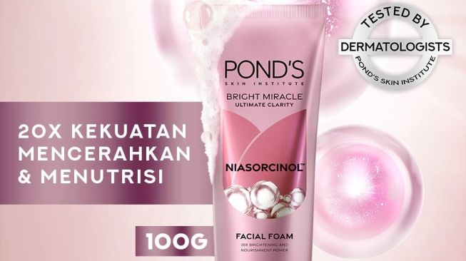 Pond's Bright Miracle Ultimate Clarity Niasorcinol Facial Foam (Shopee)