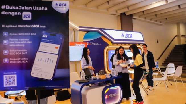 Suasana acara Indonesia Knowledge Forum (IKF) XV di Jakarta, Selasa (13/10/2026). [Suara.com/Alfian Winanto]