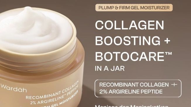 Wardah Plump & Firm Recombinant Collagen + 2% Argireline Peptide Gel Moisturizer (Shopee)