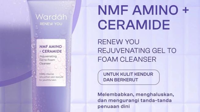 Wardah Renew You NMF Amino + Rejuvenating Gel to Foam Cleanser (Shopee)