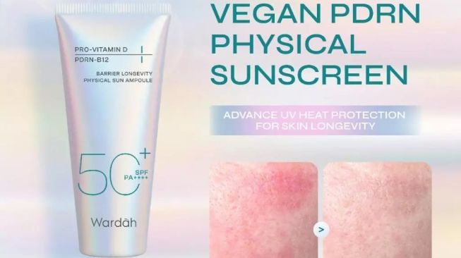Wardah PDRN Sunscreen Barrier Longevity Physical Sun Ampoule SPF 50+ PA++++ (Shopee)