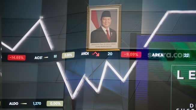 Penampakan layar pergerakan Indeks Harga Saham Gabungan (IHSG) di Bursa Efek Indonesia, Jakarta, Jumat (16/10/2026). [Suara.com/Alfian Winanto]
