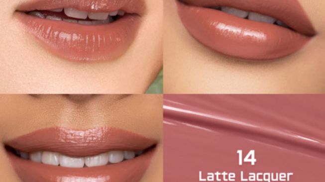 Wardah Glasting Liquid Lip Latte Lacquer. [Wardah]