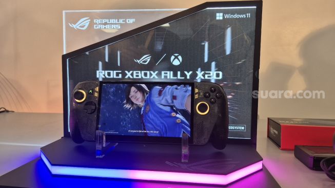 Peluncuran ROG XBOX Ally X20 Bundle sebagai perayaan 20 tahun ROG, Jakarta, Kamis (15/10/2026). [Suara.com/Dythia]