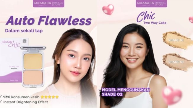 Mirabella Chic Two Way Cake UV White (Shopee)