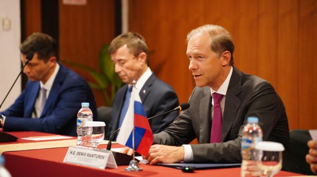 Perdana Menteri Rusia Denis Manturov, di Bogor, Jumat (16/10/2026).(Dok. mff/humas ekon)