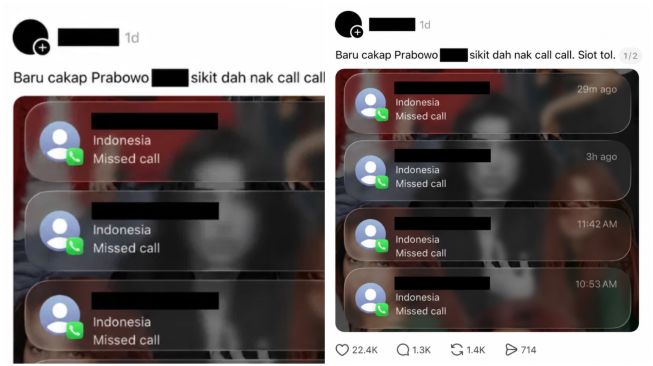 Warga Malaysia Diteror Telepon Nomor Indonesia Usai Kritik Prabowo
