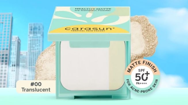 Bedak padat SPF 50. (Shopee)