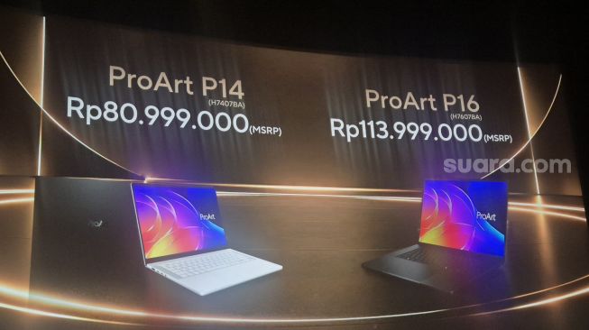 Peluncuran Asus ProArt P16 dan ProArt P14 di Jakarta, Selasa (20/10/2026). [Suara.com/Dythia]