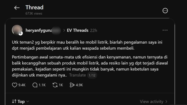 Curhatan warganet saat beli Geely EX2. (Thread)