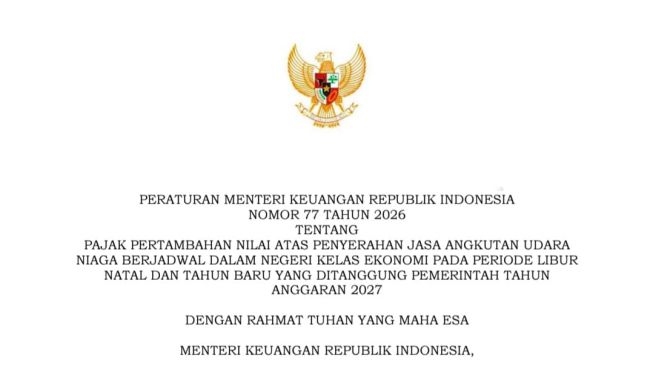 Sah! Tiket Pesawat Nataru 2026 Bebas PPN 100 Persen, Cek Syarat dan Tanggalnya!