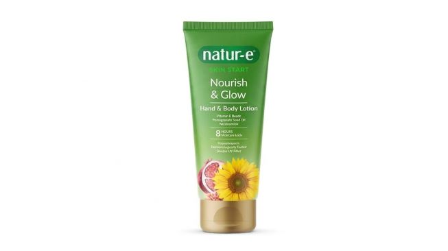 Natur-E Skin Start Nourish & Glow Hand & Body Lotion (Shopee)