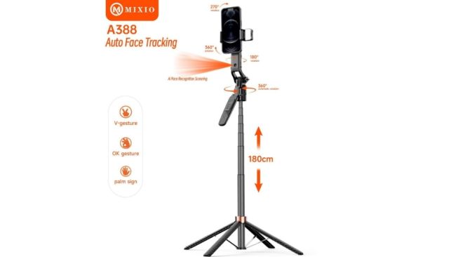 Tripod phone holder MIXIO A388. [MIXIO]