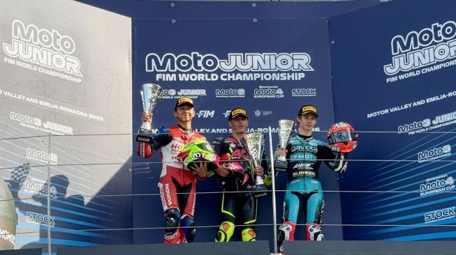 Cetak Sejarah! Jejak Gemilang Kiandra Ramadhipa Tembus 5 Besar Dunia di Moto3 Junior WCh 2026 (Dok. AHM)