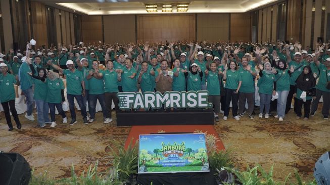 Sekitar 800 petani dari berbagai daerah menghadiri peluncuran FARMRISE oleh Bayer Indonesia di Malang, Jawa Timur (20/10). FARMRISE dapat diakses oleh petani di seluruh Indonesia untuk membantu memperluas akses terhadap informasi dan pengetahuan terkait pertanian.   [handout]  