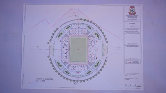 Gambar stadion di Kelurahan Untia, Makassar, Senin (26/10/2026) [SuaraSulsel.id/Istimewa]