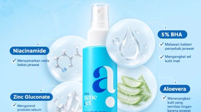 ERHA Acneact 6in1 Acne Body Spray100ml