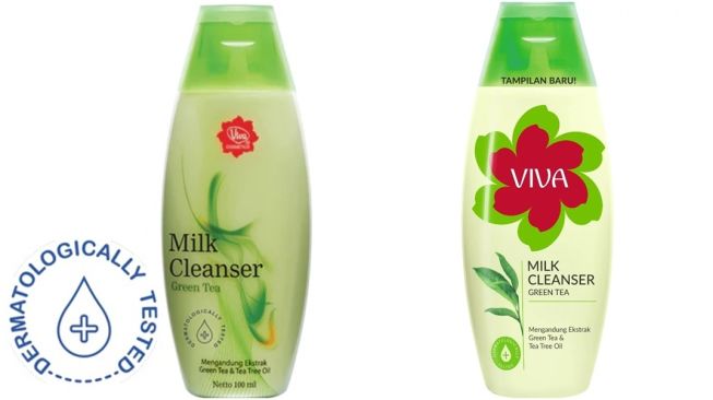 Viva Milk Cleanser untuk Kulit Berjerawat. (Shopee)