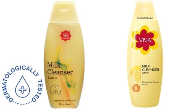 Viva Milk Cleanser untuk Kulit Berjerawat. (Shopee)