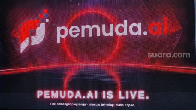 Peluncuran AI lokal, pemuda.ai di Jakarta, Rabu (28/10/2026). [Suara.com/Dythia]