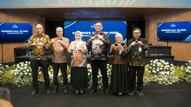 Earnings Call Triwulan III Tahun Buku 2026 diikuti oleh investor serta analis pasar modal.(Dok. bank bjb)