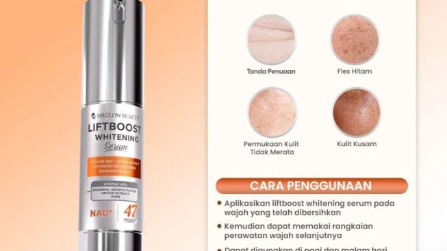 MS GLOW Liftboost Whitening Serum (Shopee)