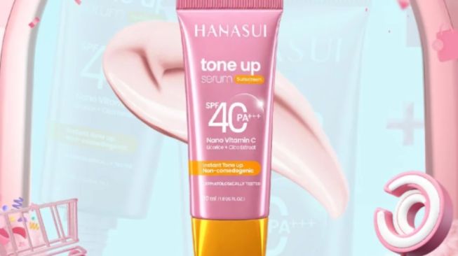 Hanasui tone up serum sunscreen SPF40 PA+++