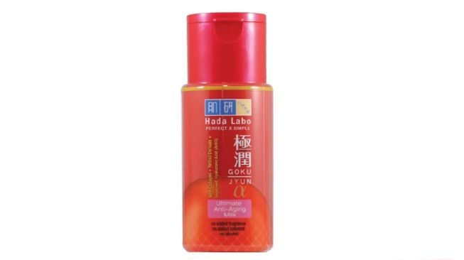 Hada Labo Gokujyun Alpha Ultimate Anti-Aging Milk.
