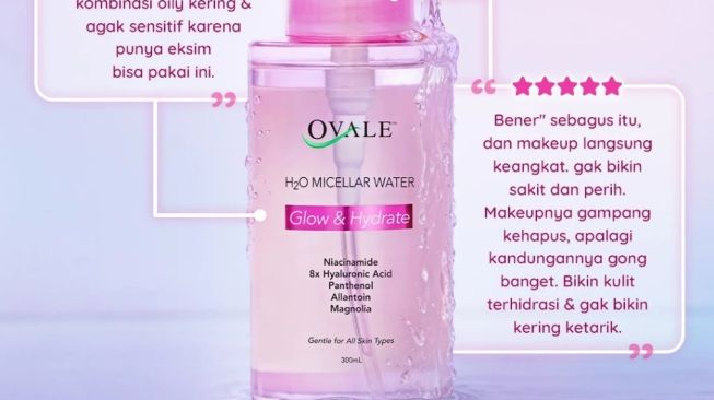 Ovale H2O Micellar Water Glow & Hydrate (Shopee)
