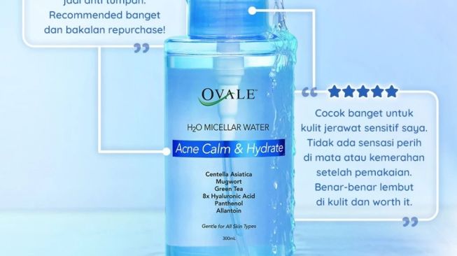 Ovale H2O Micellar Water Acne Calm & Hydrate (Shopee)