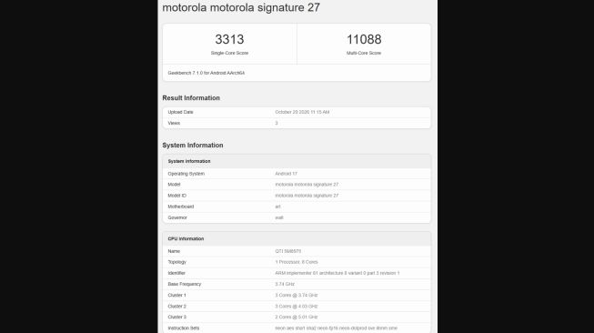 Bocoran Motorola Signature 27. [Gizmochina]