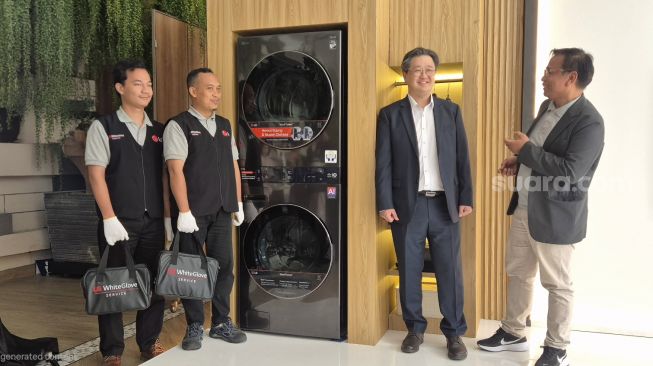 Jumpa pers LG WhiteGlove Service di Jakarta, Jumat (30/10/2026). [Suara.com/Dythia]