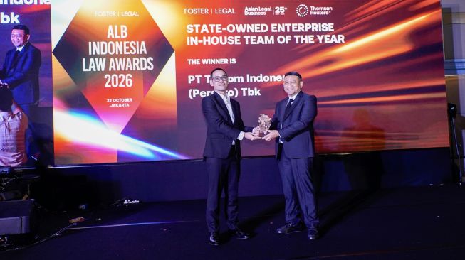 Telkom Raih "SOE In-House of The Year" di ALB Indonesia Law Awards 2026