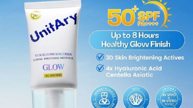 Unitary Skin Glowing Sunscreen SPF 50+ PA++++ (Shopee)