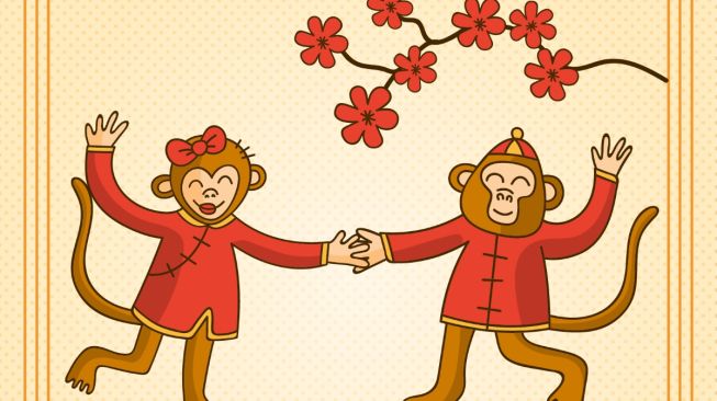 Ilustrasi Shio Monyet. [Magnific]