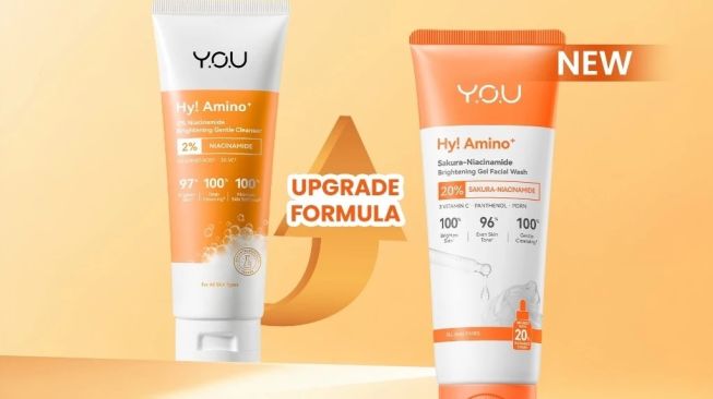 YOU Hy! Amino+ Sakura-Niacinamide Gel Facial Wash (Shopee)