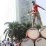 Simpatisan Prabowo-Hatta Gelar Marching Band di HI