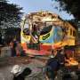 Bus Blue Bird Hancur Usai Tabrakan dengan KA di Bintaro