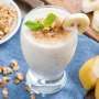 Sarapan Sehat dengan Milkshake dengan Kacang Almond