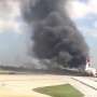 Pesawat Terbakar Saat Akan Lepas Landas di Bandara Florida