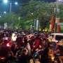 Usai Malam Pergantian Tahun, Pengendara Motor Berebut Pulang