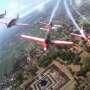 HUT TNI AU, Tujuh Pesawat Jupiter Aerobatic Team Beraksi di Halim
