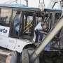 Bus Transjakarta Ditabrak Kereta Api