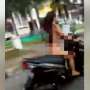 Kacau! Perempuan Ini Bugil Saat Kendarai Motor
