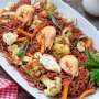 Gurih dan Sehatnya Bihun Beras Merah Digoreng dengan Udang