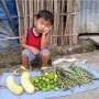 Viral! Bocah Penjual Sayur Tertidur, Kelelahan Menanti Pelanggan