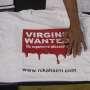 Kaos "Virgin Wanted" Barbuk Penangkapan Pemilik nikahsirri.com